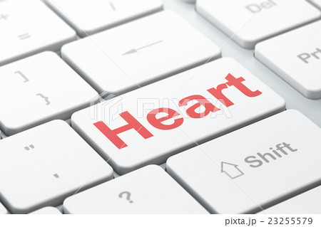 Medicine concept: Heart on computer keyboard Medicine concept: Heart on computer keyboard 23255579