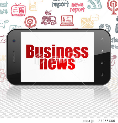 News concept: Smartphone with Business News on 23255686