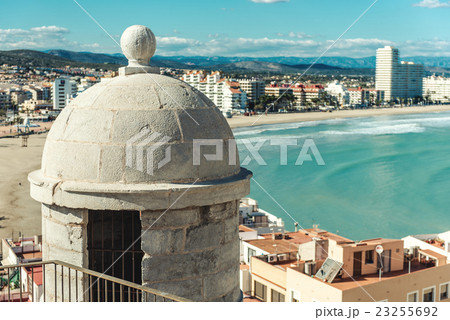 Picturesque view to the Peniscola coastline 23255692