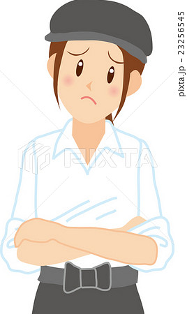 カフェ店員のイラスト素材