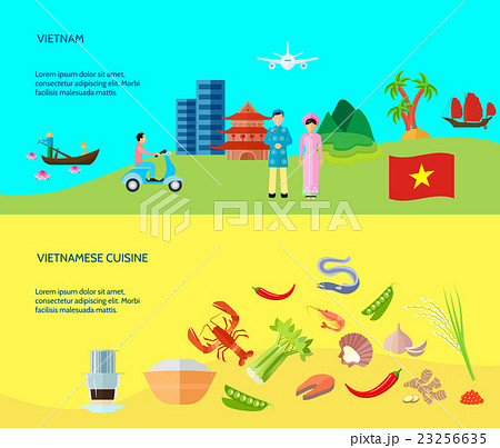 Vietnamese Culture 2 Horizontal Flat Banners Vietnamese Culture 2 Horizontal Flat Banners 23256635