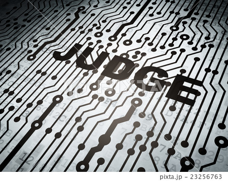 Law concept: circuit board with Judge 23256763