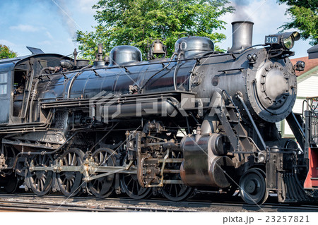old steam engine iron train detail close up old steam engine iron train detail close up 23257821