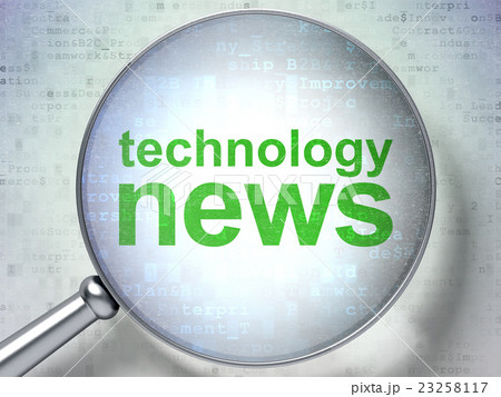 News concept: Technology News with optical glass 23258117