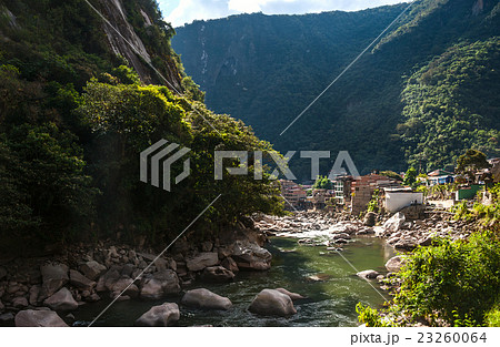 Aguas Calientes, the town and railway station Aguas Calientes, the town and railway station 23260064