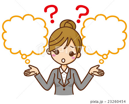 ビジネスウーマン　選択　吹き出し 23260454