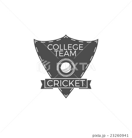 Cricket college team emblem and shield. logo Cricket college team emblem and shield. logo 23260941