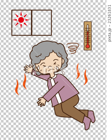 在室內變成中暑的老年人 23261831