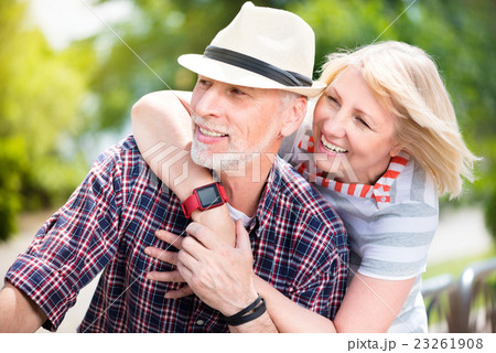 Aged couple enjoying each other 23261908