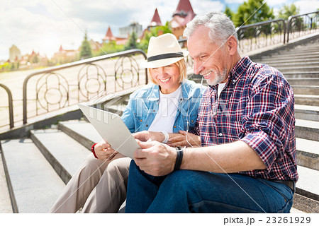 Aged couple enjoying each other 23261929