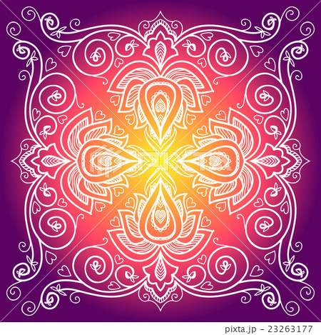 vector Indian floral ornament. 23263177