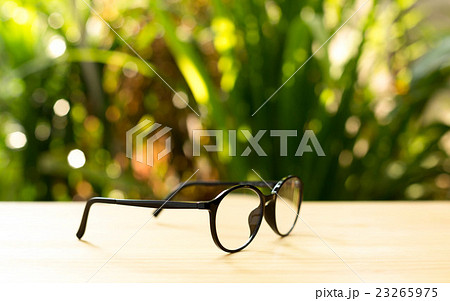 Hipster glasses on the table 23265975