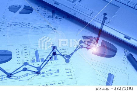 グラフ　金融取引・経済イメージ 23271192