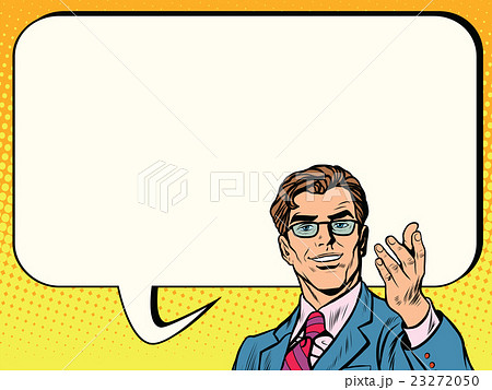 Business man poster comic bubble 23272050