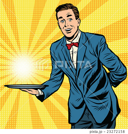 The waiter brought a tray new The waiter brought a tray new 23272158