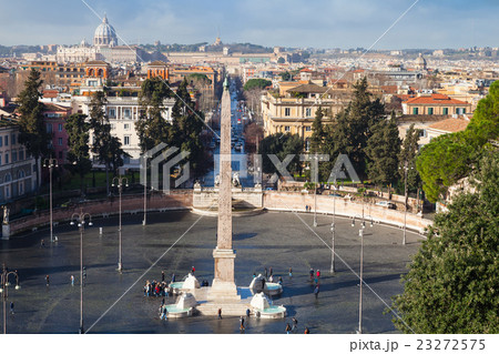 Rome, Italy cityscape. Piazza del Popolo Rome, Italy cityscape. Piazza del Popolo 23272575