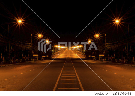 Empty road at night Empty road at night 23274642