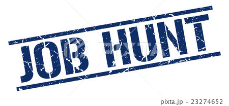 job hunt blue grunge square vintage rubber stamp 23274652