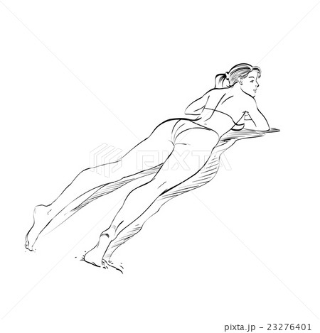 Beautiful girl sunbathes on a beach Beautiful girl sunbathes on a beach 23276401