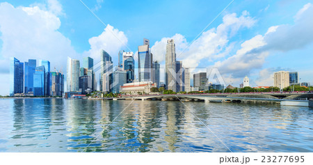 central Singapore skyline. Financial towers and 23277695