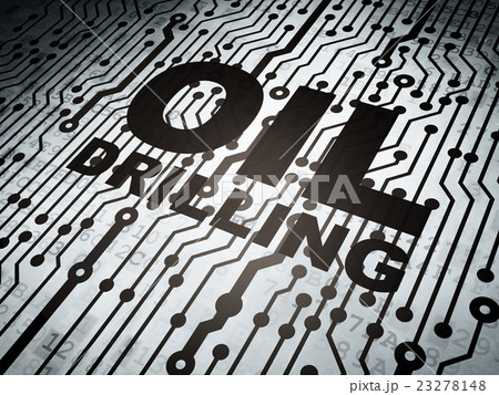 Industry concept: circuit board with Oil Drilling 23278148