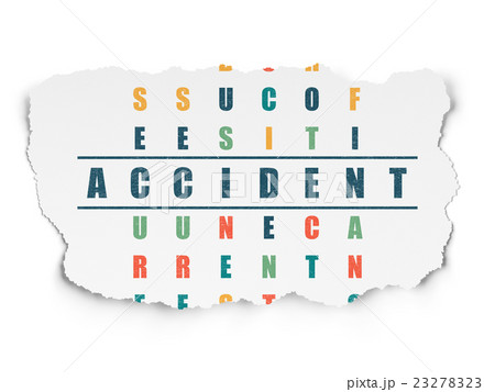 Insurance concept: Accident in Crossword Puzzle 23278323