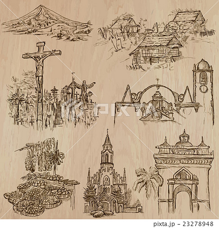 Architecture and Famous Places. Vector pack. 23278948