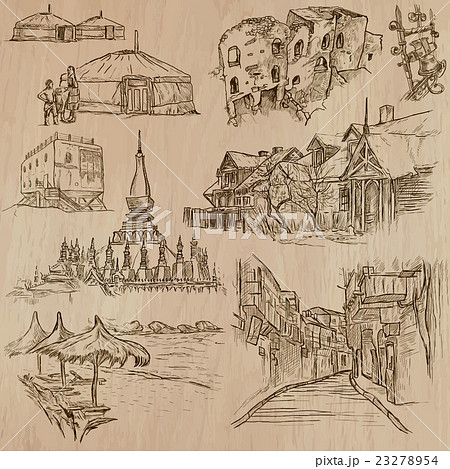 Architecture and Famous Places. Vector pack. Architecture and Famous Places. Vector pack. 23278954