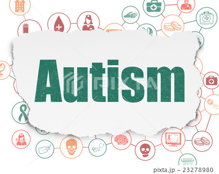 Health concept: Autism on Torn Paper background 23278980