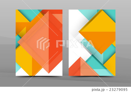 Squares and triangles annual report cover template 23279095