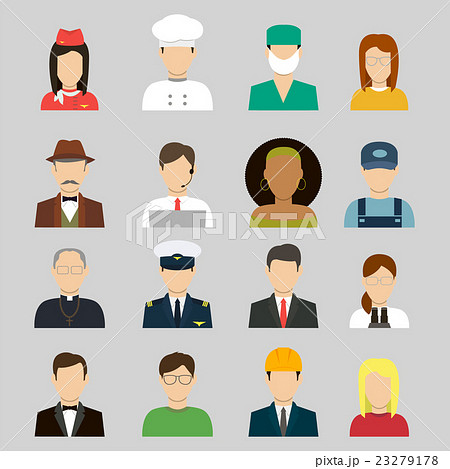 Professions Vector Flat Icons. Signs, symbols set 23279178