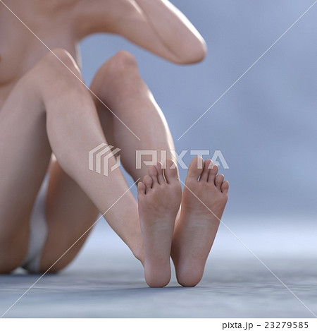 女性の足の裏 Perming3dcgイラスト素材のイラスト素材