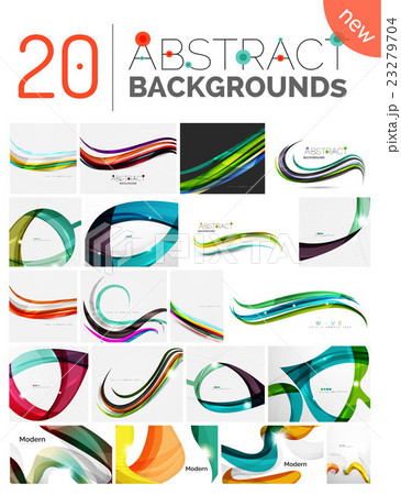 Collection of wave abstract backgrounds Collection of wave abstract backgrounds 23279704