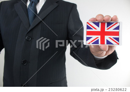 イギリス国旗とビジネスイメージ イギリス国旗とビジネスイメージ 23280622