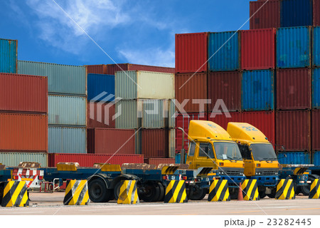 Container truck in Container yard 23282445