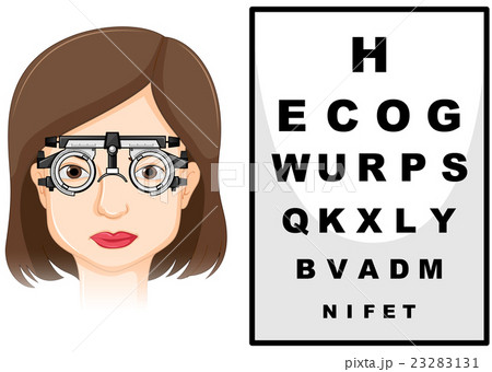 Patient having her eyes checked 23283131