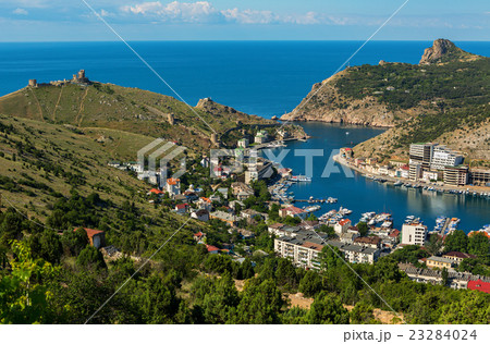 Balaklava is popular Crimean resort. Bay former 23284024