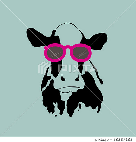 Vector image of a cow wearing glasses. Vector image of a cow wearing glasses. 23287132