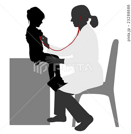 pediatrician examining of child - vector 23288686