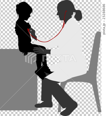 pediatrician examining of child - vector 23288686