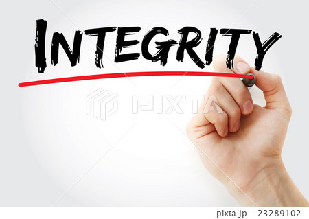 Hand writing Integrity with marker Hand writing Integrity with marker 23289102
