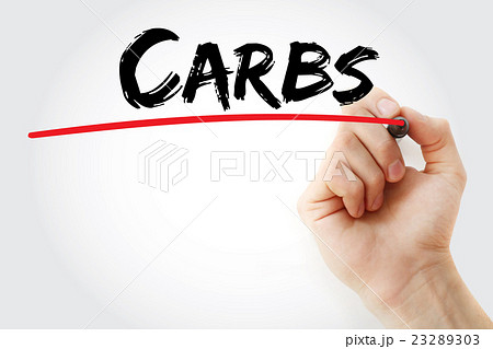 Hand writing Carbs with marker Hand writing Carbs with marker 23289303