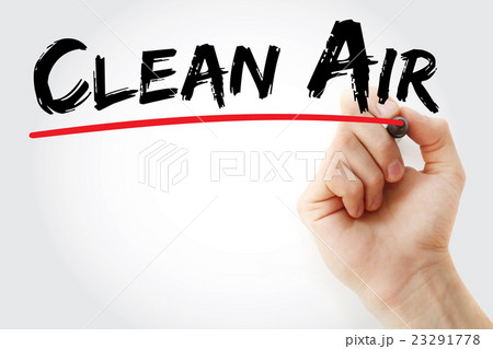 Hand writing Clean Air with marker Hand writing Clean Air with marker 23291778