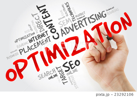 Hand writing OPTIMIZATION word cloud Hand writing OPTIMIZATION word cloud 23292106