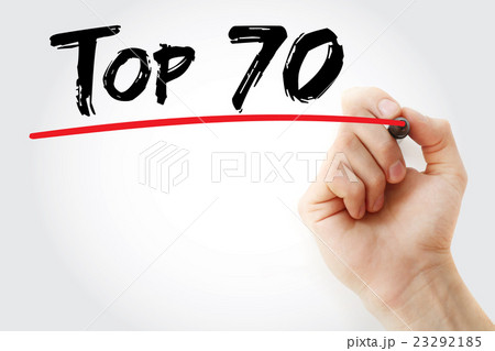 Hand writing Top 70 with marker Hand writing Top 70 with marker 23292185