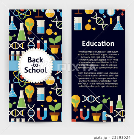 Flyer Template Flat design Back to School Science 23293024