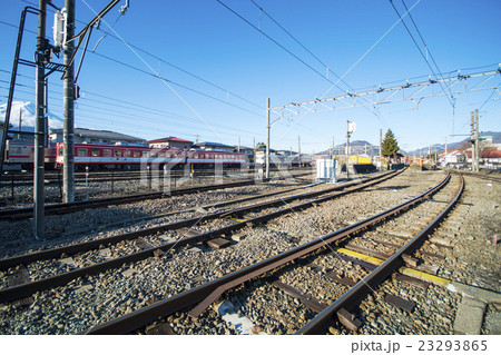 A railway station at Kawaguchiko, Fuji mountain A railway station at Kawaguchiko, Fuji mountain 23293865