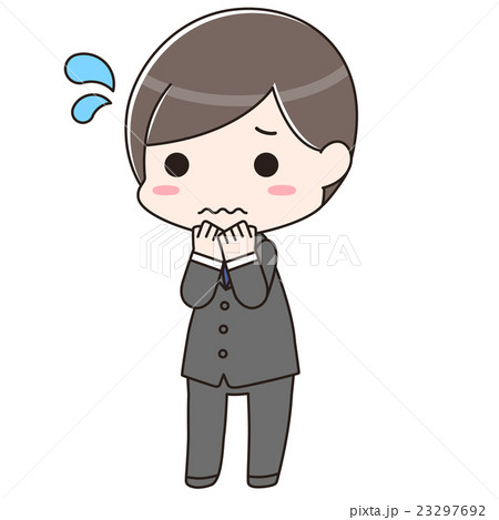 スーツ男性 心配のイラスト素材