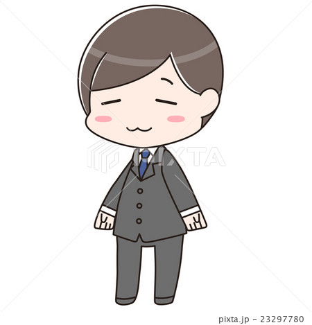 スーツ男性 穏やかのイラスト素材