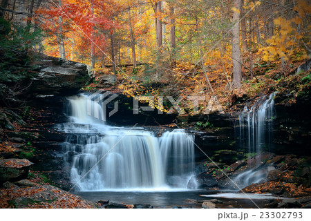 Autumn waterfalls Autumn waterfalls 23302793